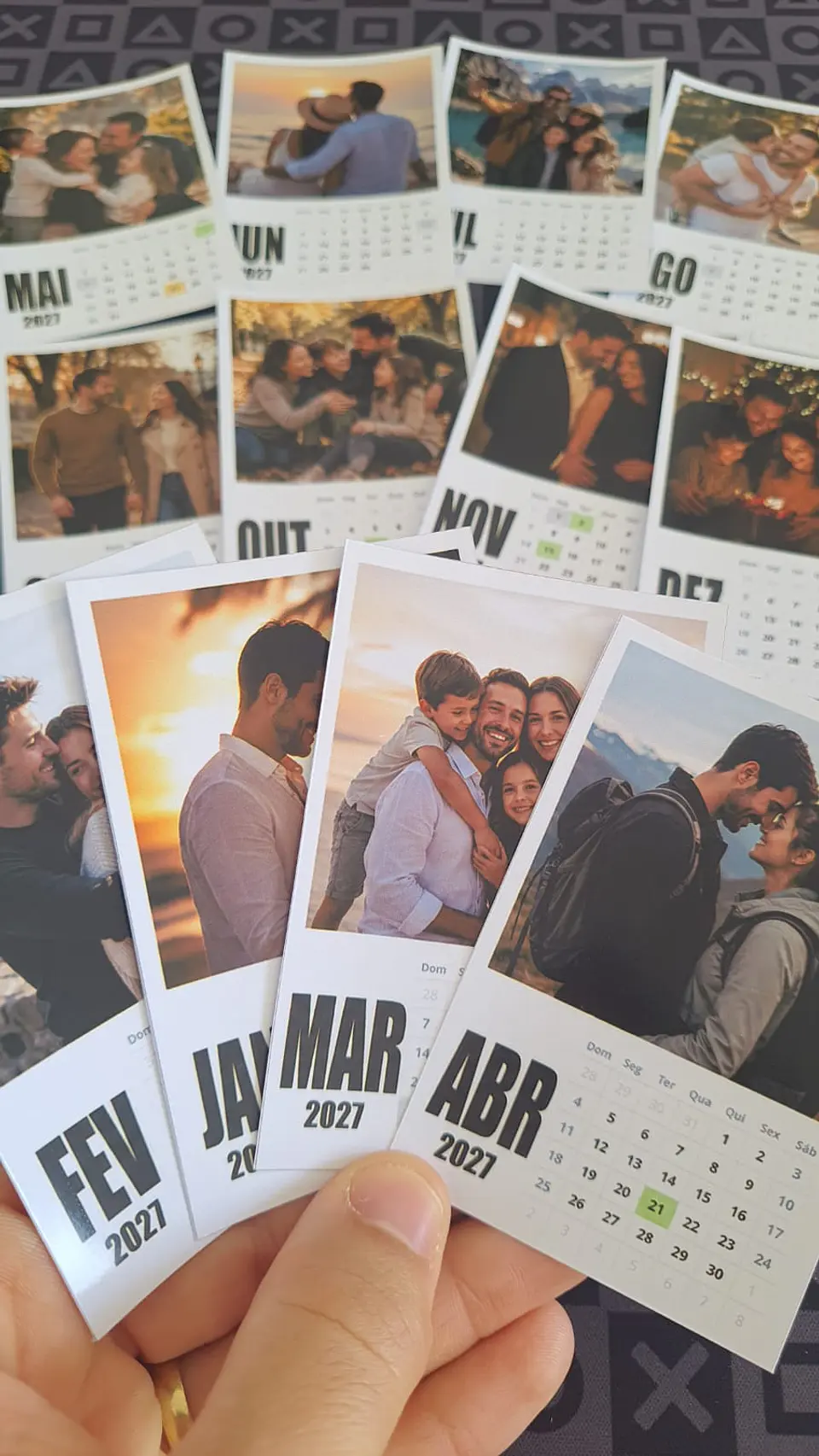 Calendário Polaroid 2027 Editável Canva PDF PNG 6