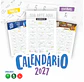 Mega Kit Calendário 2027 Editável Canva Corel PDF PNG - Thumbnail 7