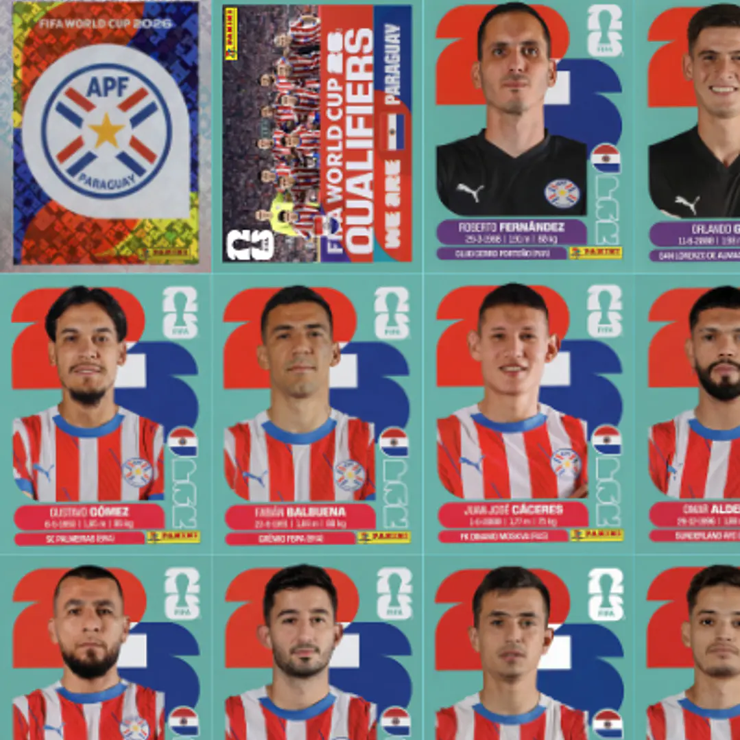 Figurinhas Paraguai Copa 2026 para Imprimir (PDF) | Seleção Completa 3