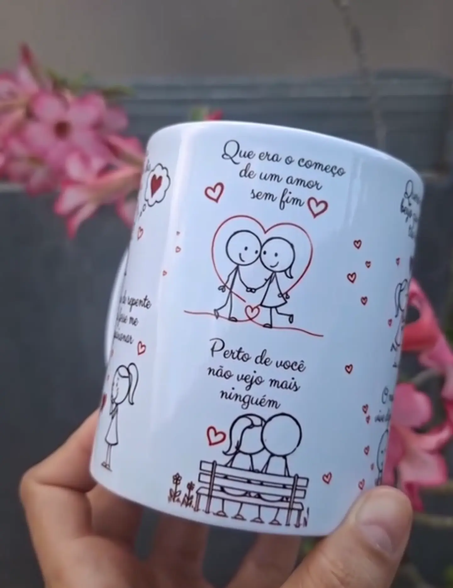 Arte Caneca Como eu poderia um dia imaginar, Que era o começo de um amor sem fim Arquivo em Pdf 2