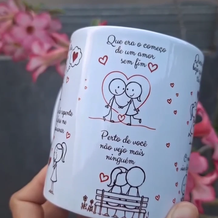 Arte Caneca Como eu poderia um dia imaginar, Que era o começo de um amor sem fim Arquivo em Pdf 2