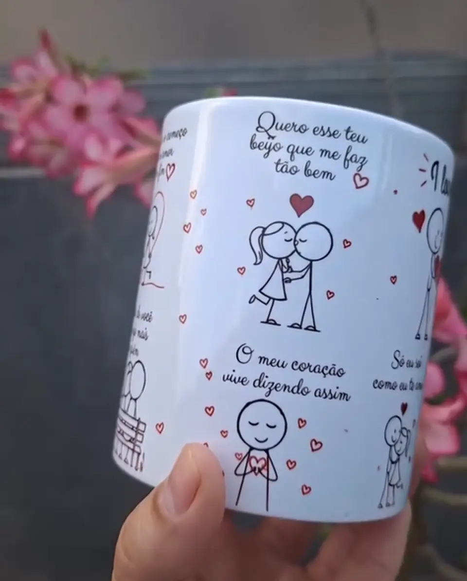 Arte Caneca Como eu poderia um dia imaginar, Que era o começo de um amor sem fim Arquivo em Pdf 3