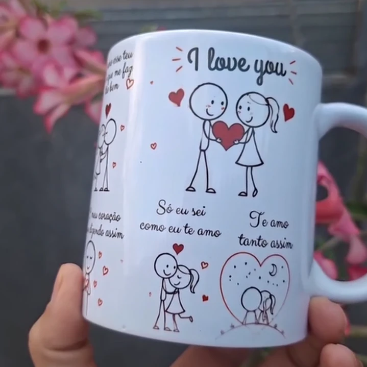 Arte Caneca Como eu poderia um dia imaginar, Que era o começo de um amor sem fim Arquivo em Pdf 4