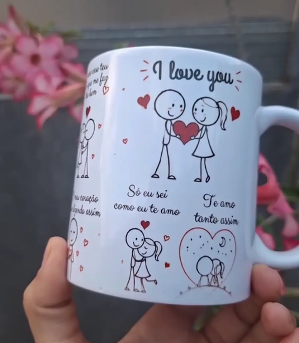 Arte Caneca Como eu poderia um dia imaginar, Que era o começo de um amor sem fim Arquivo em Pdf 4