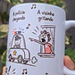 Arte Caneca Lá vai o louco, pulando o muro, com buquê de flor na mão, cachorro latindo, au! au! au!, a polícia chegando, a vizinha gritando, pega ladrão! Arquivo em Pdf  - thumbnail 5