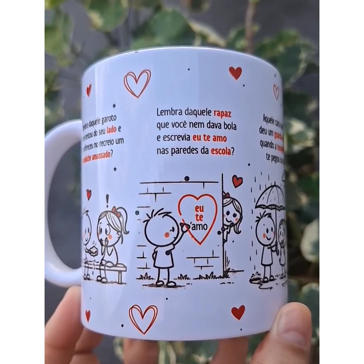 Arte Caneca Lembra daquele garoto que sentou do seu lado e te ofereceu no recreio um sanduíche amassado? Romântico anônimo! Arquivo em Pdf  2