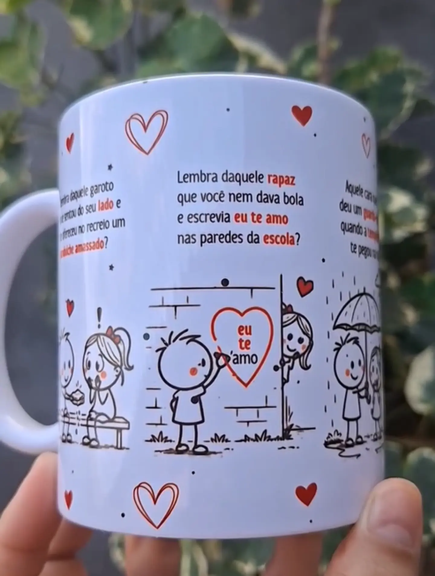 Arte Caneca Lembra daquele garoto que sentou do seu lado e te ofereceu no recreio um sanduíche amassado? Romântico anônimo! Arquivo em Pdf  2
