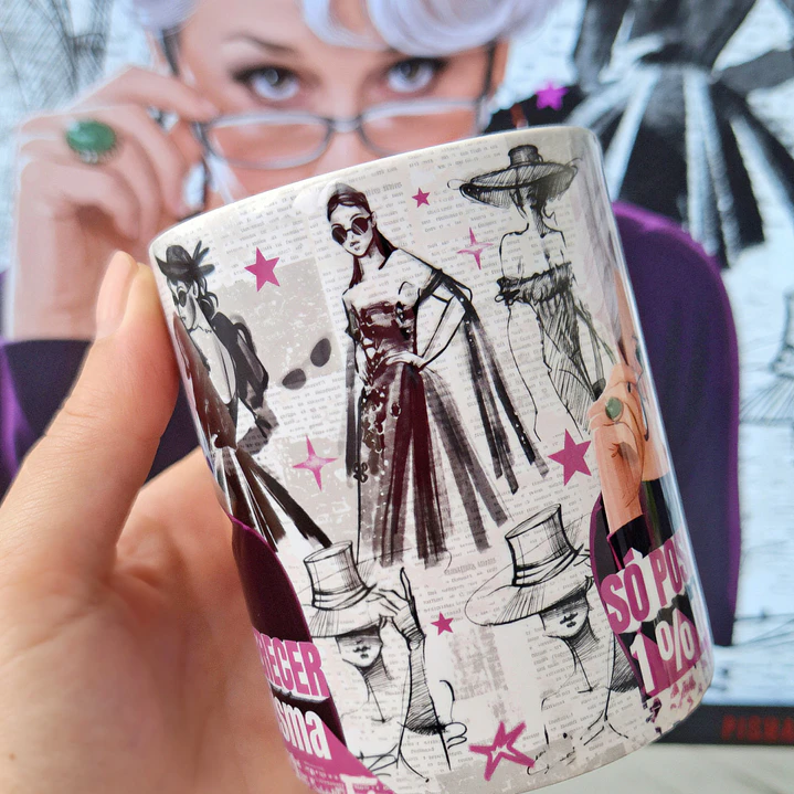 Arte Caneca Só posso oferecer 1% de carisma - Filme O Diabo Veste Prada Arquivo em Png 2