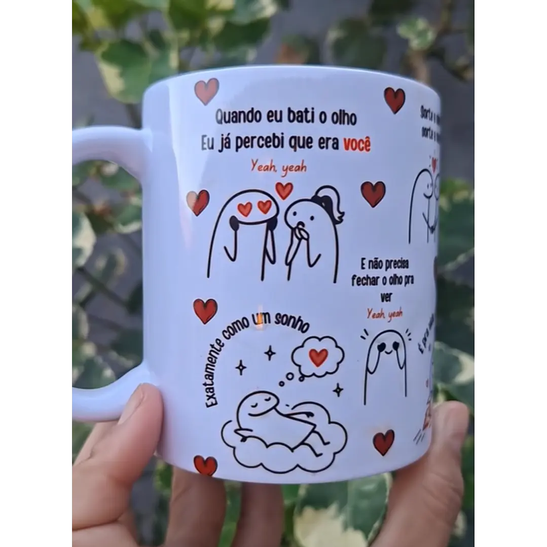Arte Caneca Quando eu bati o olho, eu já percebi que era você, exatamente como um sonho - Sorte a nossa Arquivo em Pdf  1