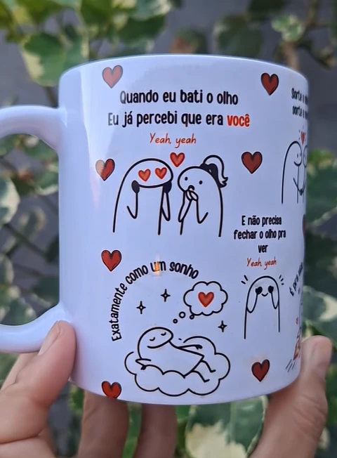 Arte Caneca Quando eu bati o olho, eu já percebi que era você, exatamente como um sonho - Sorte a nossa Arquivo em Pdf 