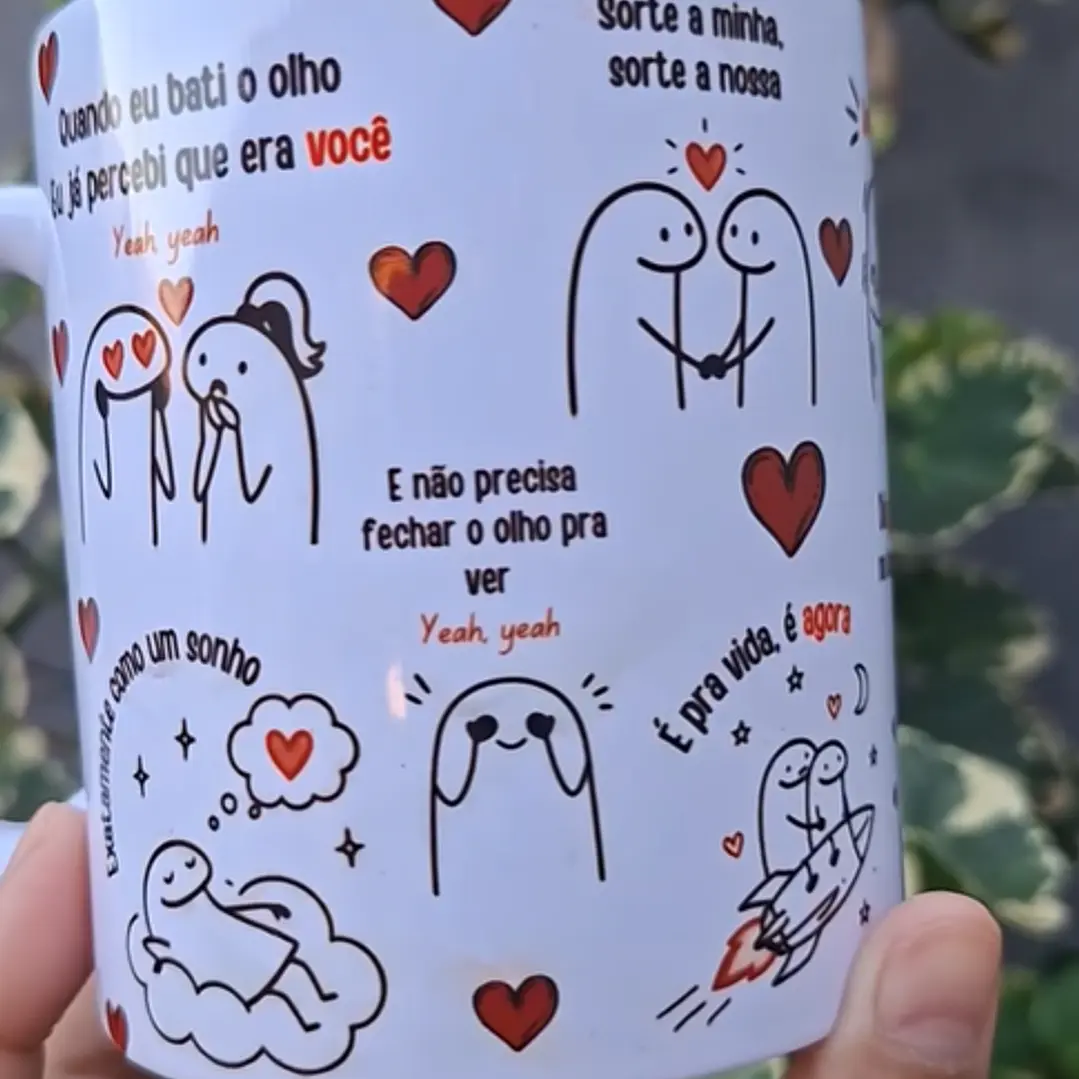 Arte Caneca Quando eu bati o olho, eu já percebi que era você, exatamente como um sonho - Sorte a nossa Arquivo em Pdf  2