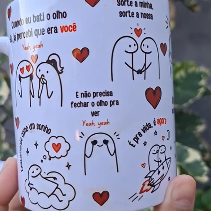 Arte Caneca Quando eu bati o olho, eu já percebi que era você, exatamente como um sonho - Sorte a nossa Arquivo em Pdf  2