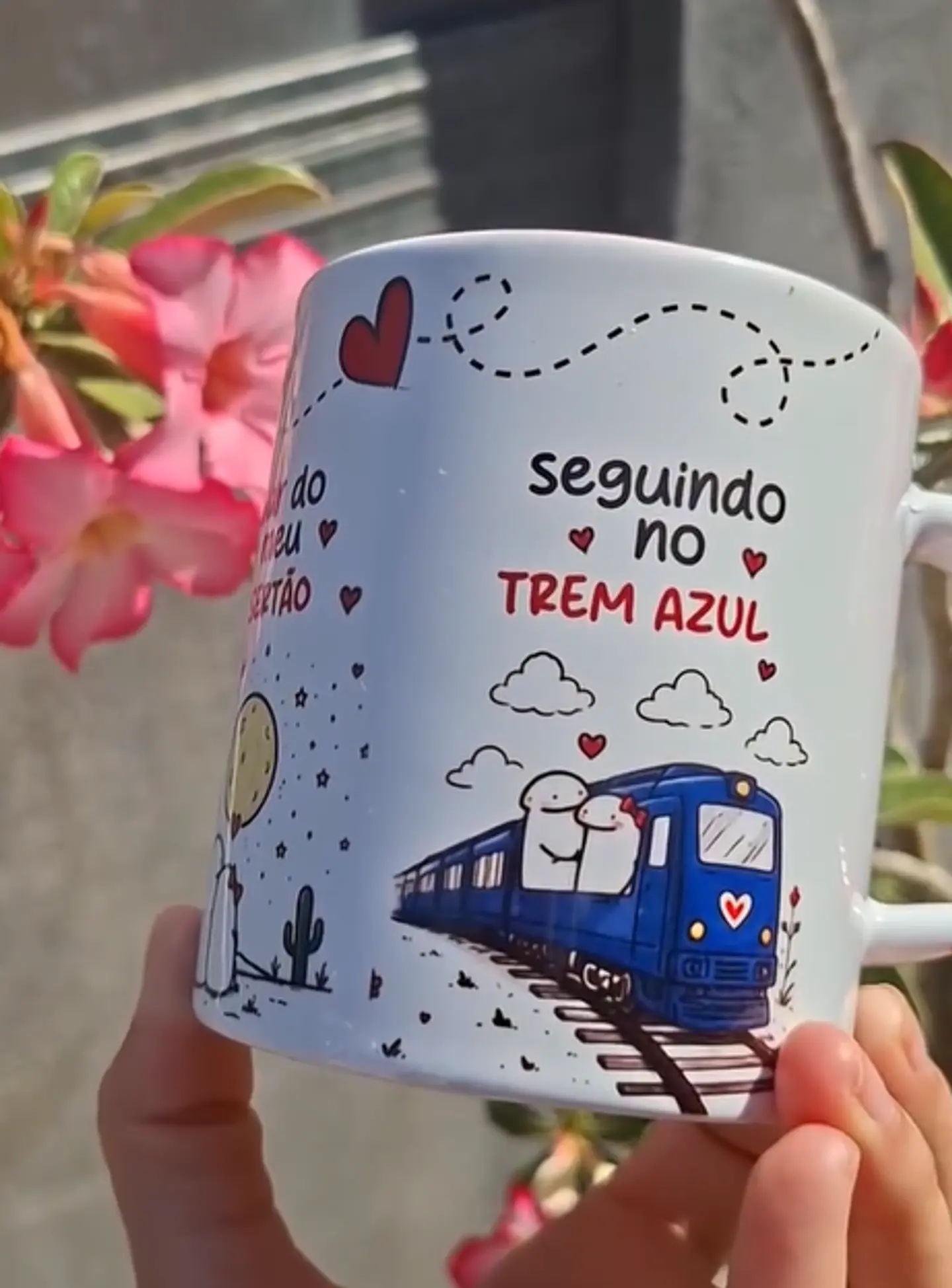 Arte Caneca Te dou o meu coração, queria te dar o mundo, luar do meu sertão, seguindo no trem azul. Arquivo em Pdf  4
