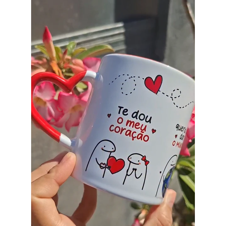 Arte Caneca Te dou o meu coração, queria te dar o mundo, luar do meu sertão, seguindo no trem azul. Arquivo em Pdf  1
