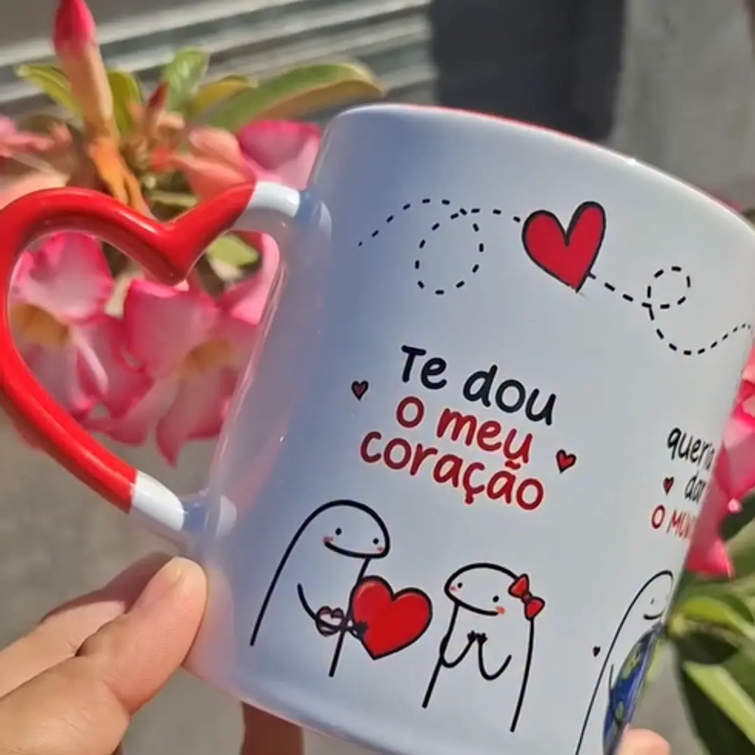 Arte Caneca Te dou o meu coração, queria te dar o mundo, luar do meu sertão, seguindo no trem azul. Arquivo em Pdf  1