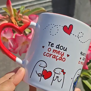 Arte Caneca Te dou o meu coração, queria te dar o mundo, luar do meu sertão, seguindo no trem azul. Arquivo em Pdf 
