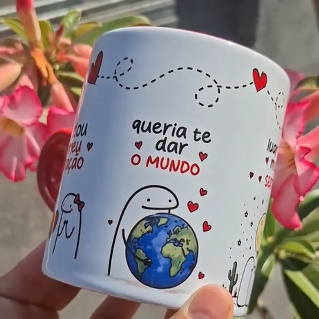 Arte Caneca Te dou o meu coração, queria te dar o mundo, luar do meu sertão, seguindo no trem azul. Arquivo em Pdf  2