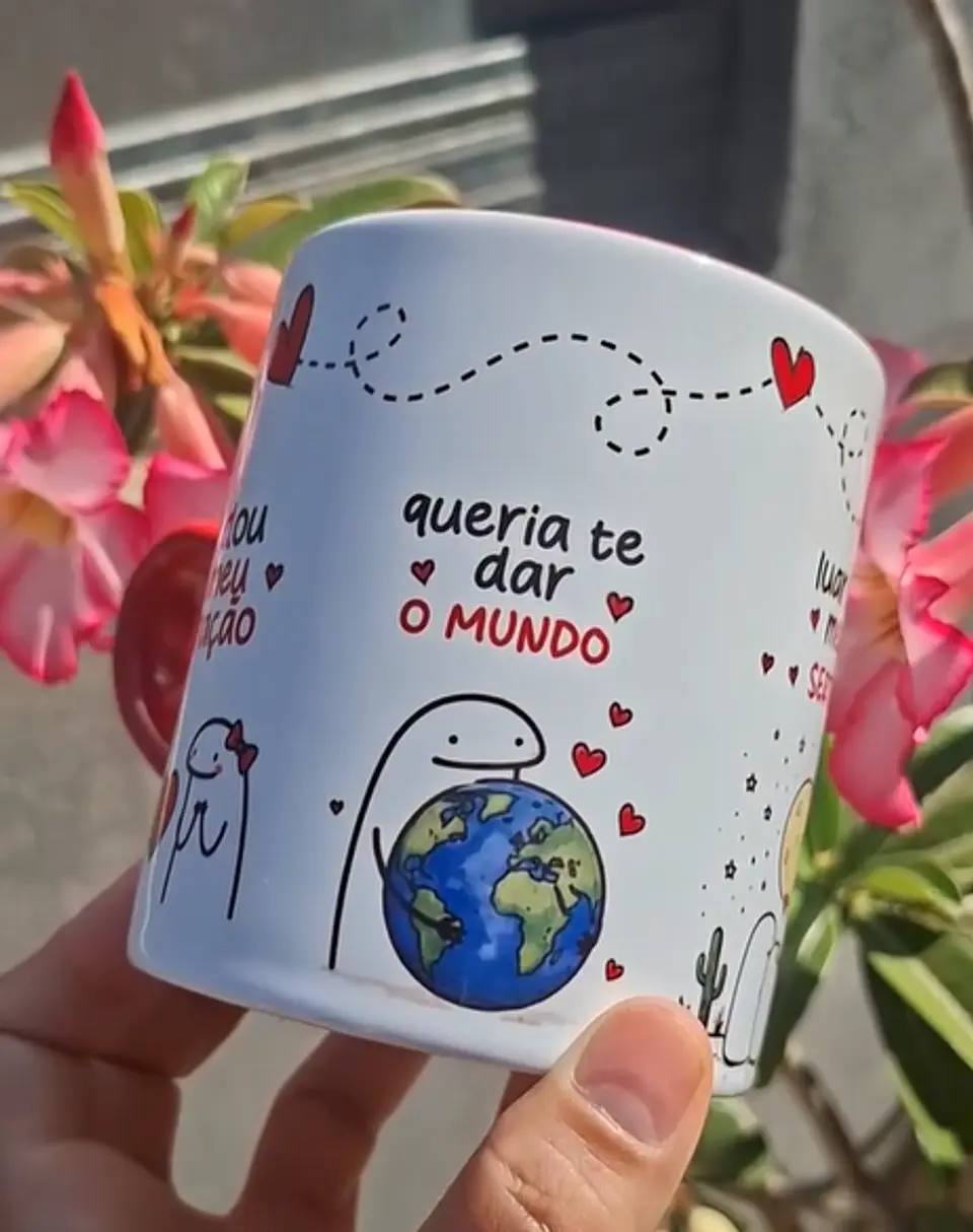 Arte Caneca Te dou o meu coração, queria te dar o mundo, luar do meu sertão, seguindo no trem azul. Arquivo em Pdf  2