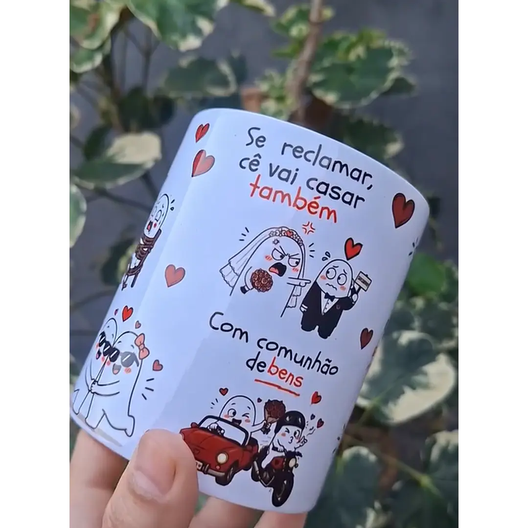 Arte Caneca Vai namorar comigo? Sim!, Se reclamar, cê vai casar também, Seu coração é meu e o meu é seu também, Vai por mim, igual nós dois não tem, Com comunhão de bens. Arquivo em Pdf  2