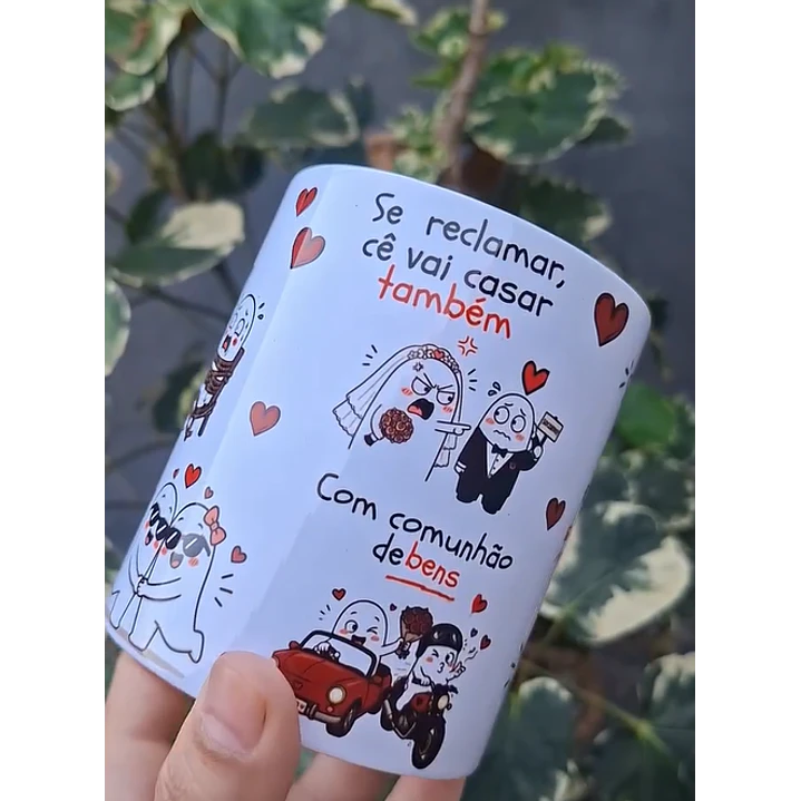 Arte Caneca Vai namorar comigo? Sim!, Se reclamar, cê vai casar também, Seu coração é meu e o meu é seu também, Vai por mim, igual nós dois não tem, Com comunhão de bens. Arquivo em Pdf  2
