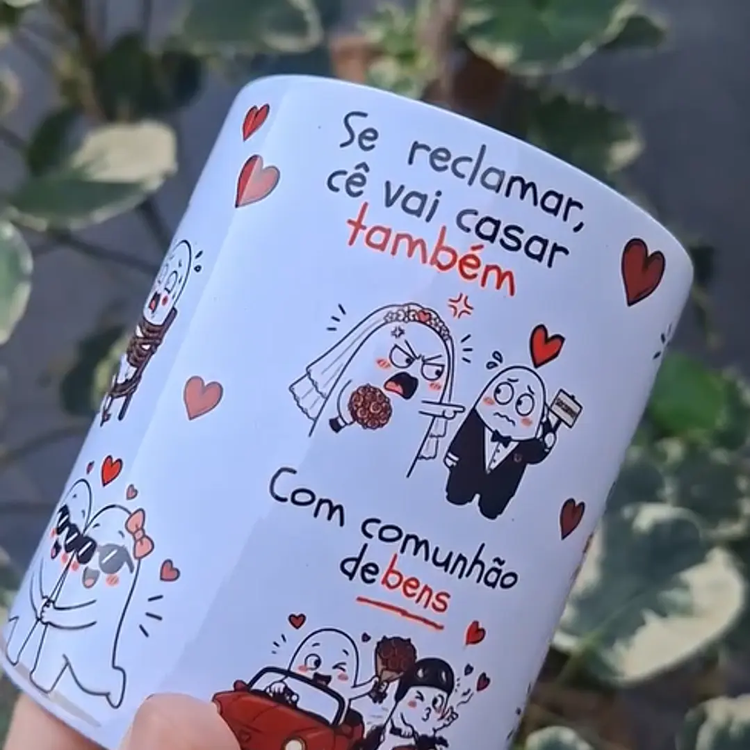 Arte Caneca Vai namorar comigo? Sim!, Se reclamar, cê vai casar também, Seu coração é meu e o meu é seu também, Vai por mim, igual nós dois não tem, Com comunhão de bens. Arquivo em Pdf  2