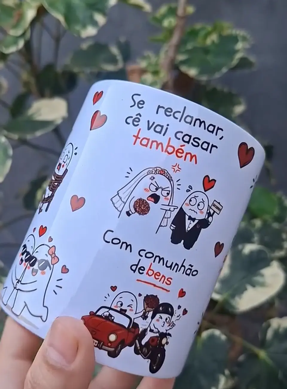 Arte Caneca Vai namorar comigo? Sim!, Se reclamar, cê vai casar também, Seu coração é meu e o meu é seu também, Vai por mim, igual nós dois não tem, Com comunhão de bens. Arquivo em Pdf  2