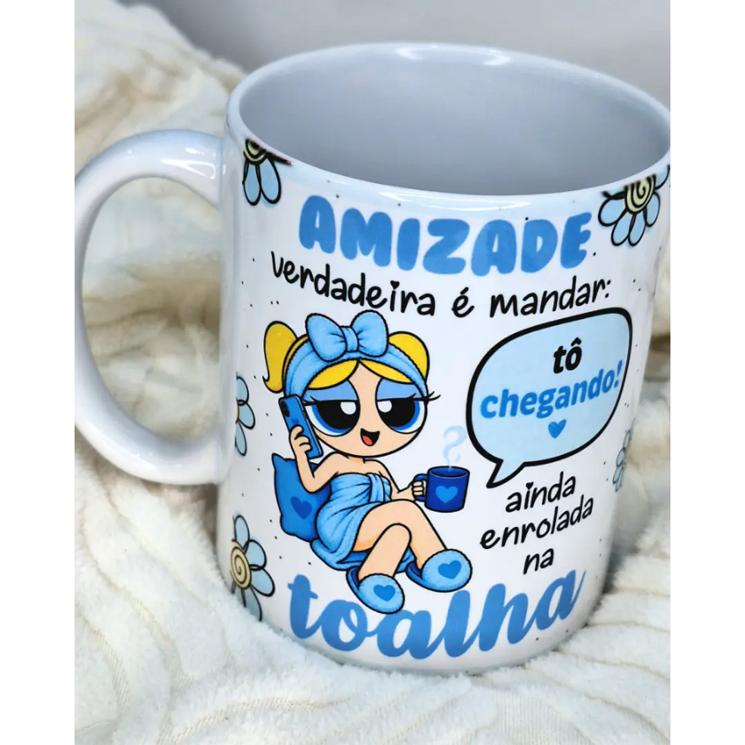 3 Artes para Caneca Amizade Verdadeira Meninas Super Poderosas Arquivo em Png 3
