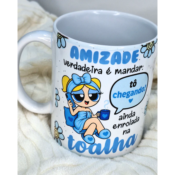 3 Artes para Caneca Amizade Verdadeira Meninas Super Poderosas Arquivo em Png 3