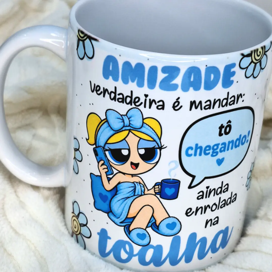 3 Artes para Caneca Amizade Verdadeira Meninas Super Poderosas Arquivo em Png 3