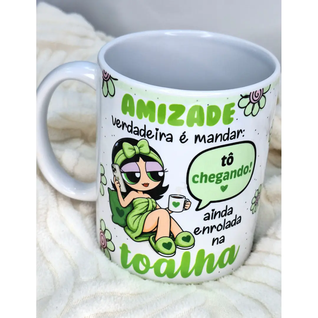 3 Artes para Caneca Amizade Verdadeira Meninas Super Poderosas Arquivo em Png 4