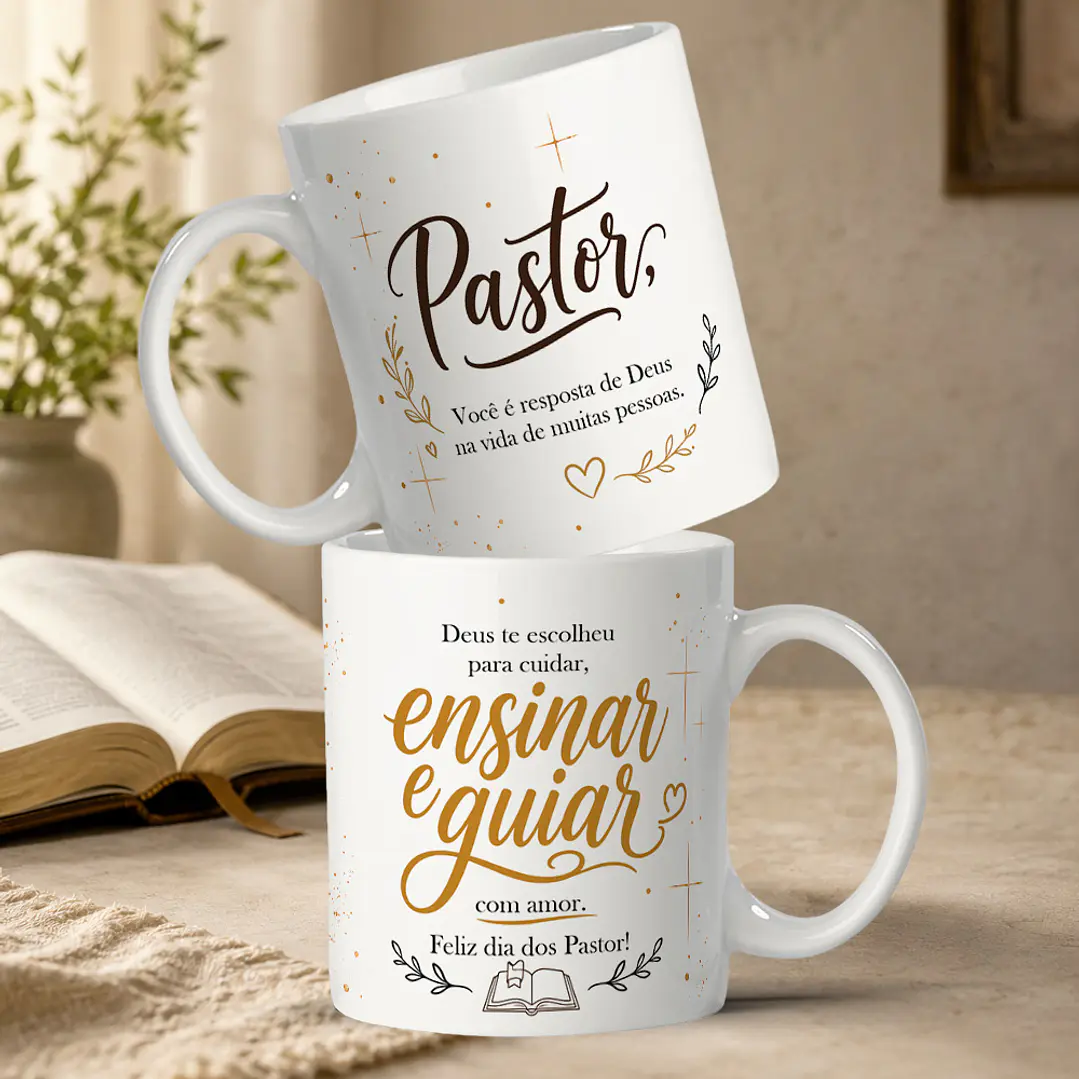 5 Artes para Caneca Dia Do Pastor Arquivo Editável  2
