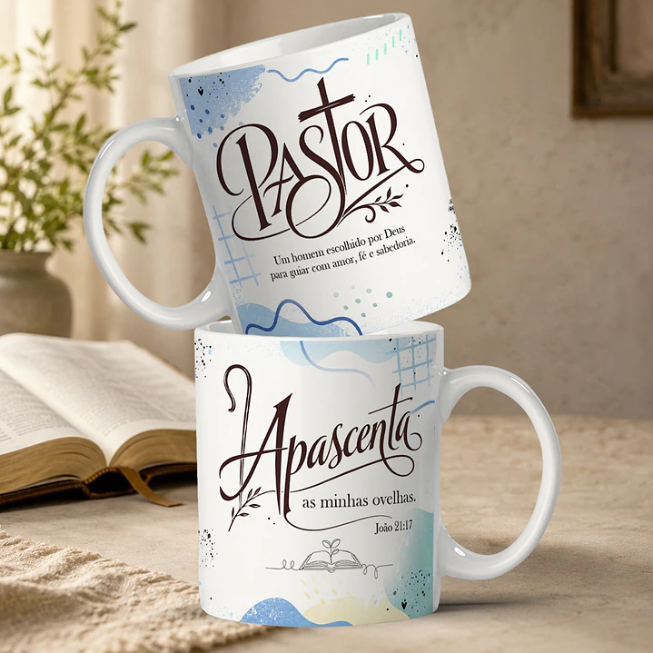 5 Artes para Caneca Dia Do Pastor Arquivo Editável  3