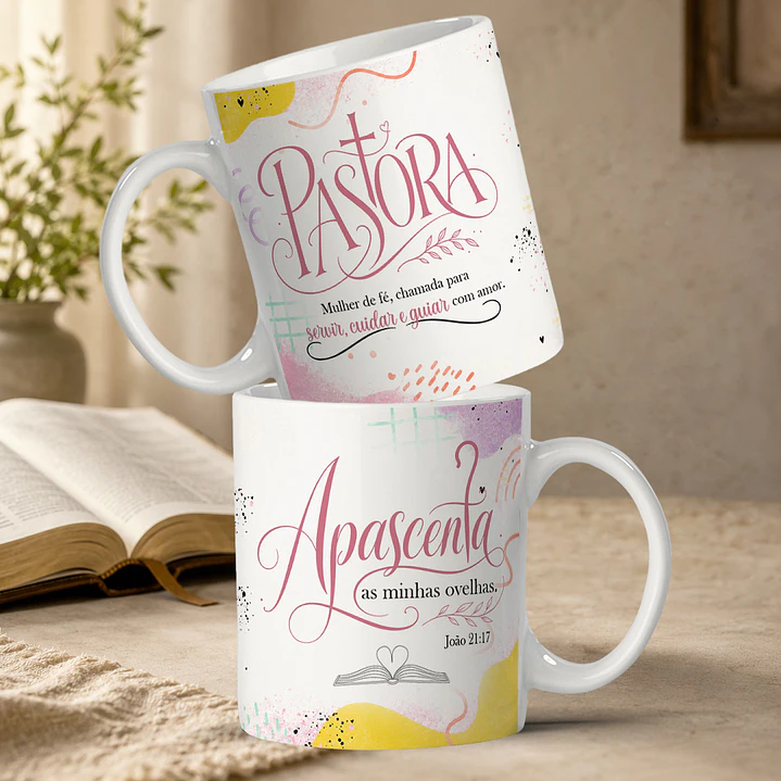 5 Artes para Caneca Dia Do Pastor Arquivo Editável  5