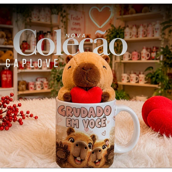 6 Artes para Caneca Dia dos Namorados Capivara Caplove Arquivo em Jpg 1