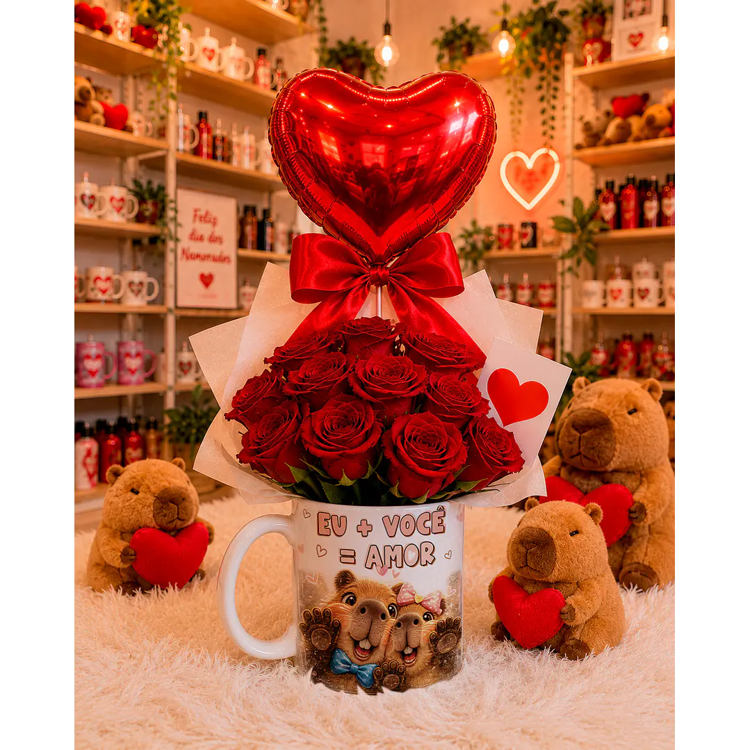 6 Artes para Caneca Dia dos Namorados Capivara Caplove Arquivo em Jpg 5