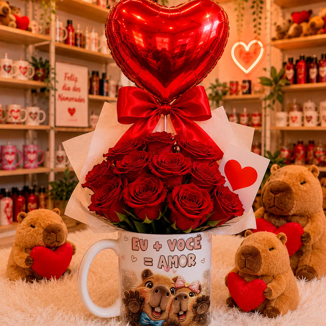 6 Artes para Caneca Dia dos Namorados Capivara Caplove Arquivo em Jpg 5