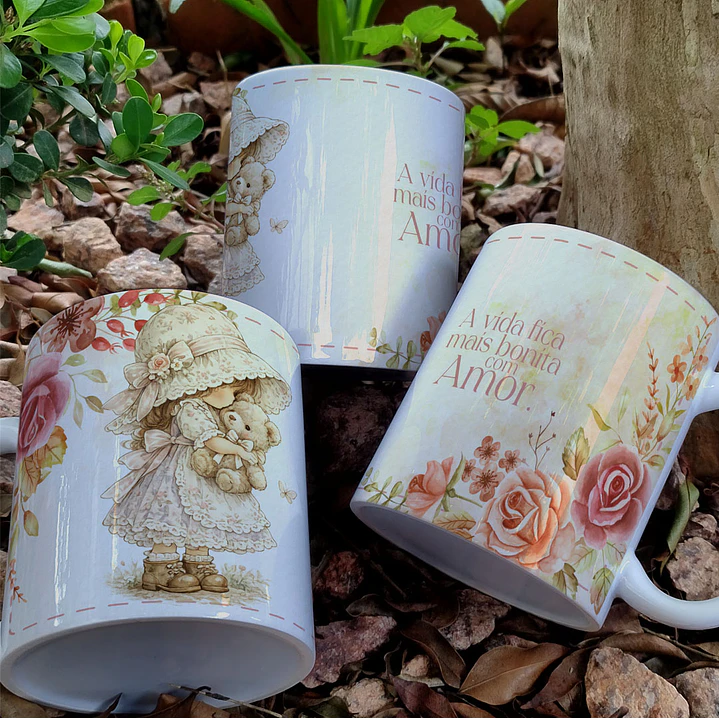 12 Artes para Caneca Papel De Cartas Vintage Arquivo em Jpg  5