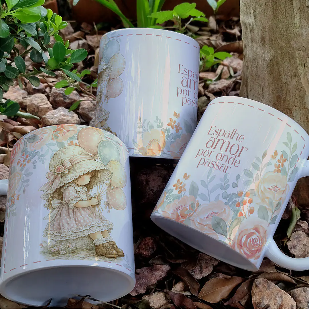 12 Artes para Caneca Papel De Cartas Vintage Arquivo em Jpg  8