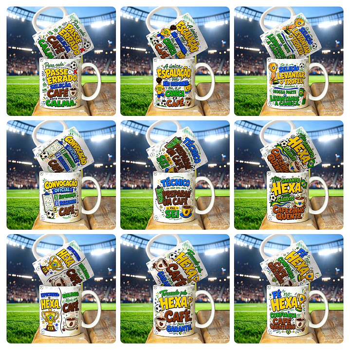 17 Artes para Caneca Brasil Copa do Mundo Arquivo em Jpg  1