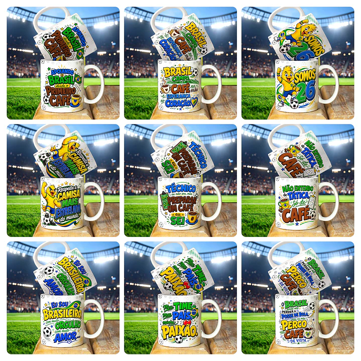 17 Artes para Caneca Brasil Copa do Mundo Arquivo em Jpg  2