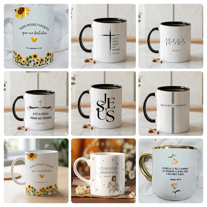 17 Artes para Caneca Jesus Frases Motivacionais Arquivo Editável  1