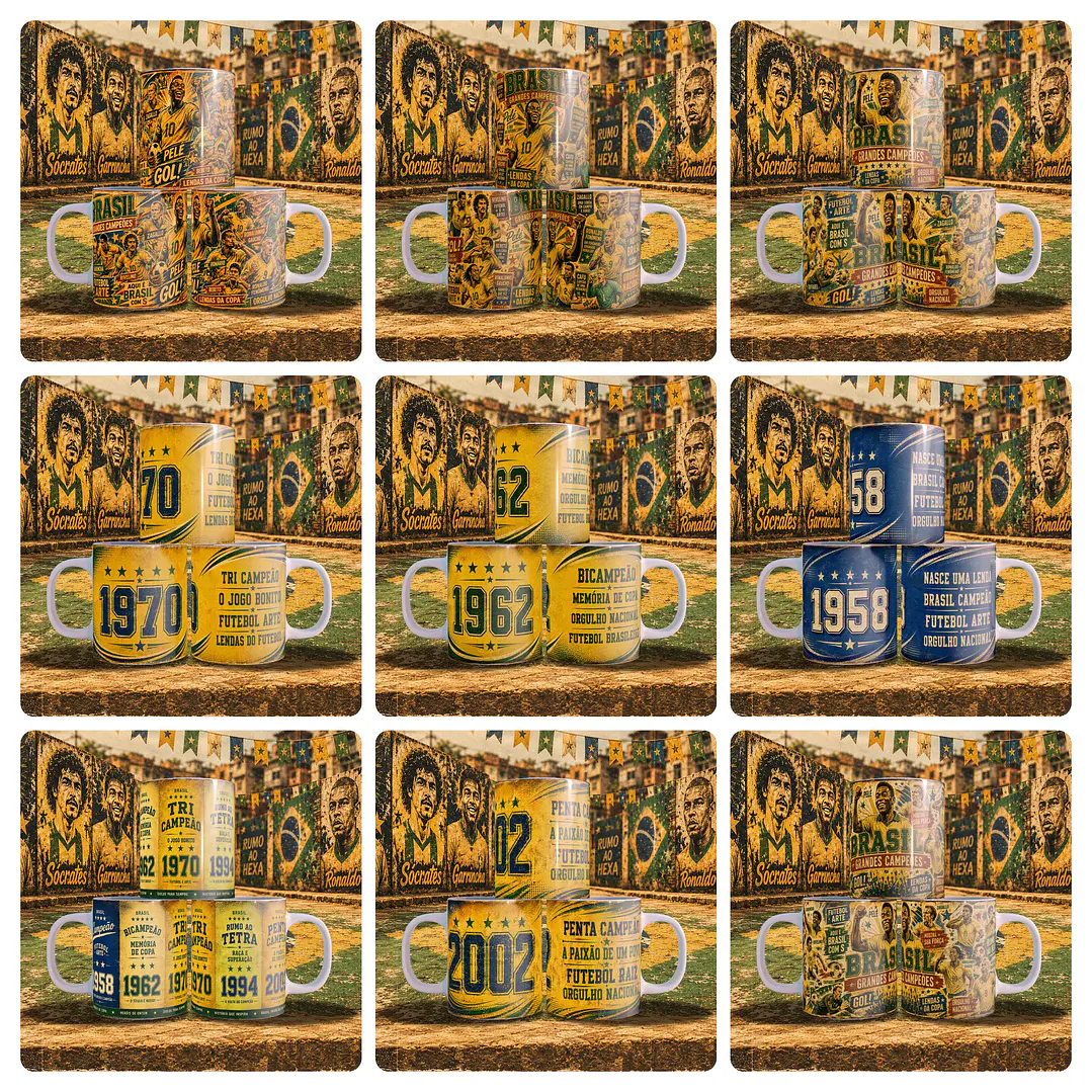 19 Artes para Caneca Grades craques da Copa Arquivo em Jpg 1