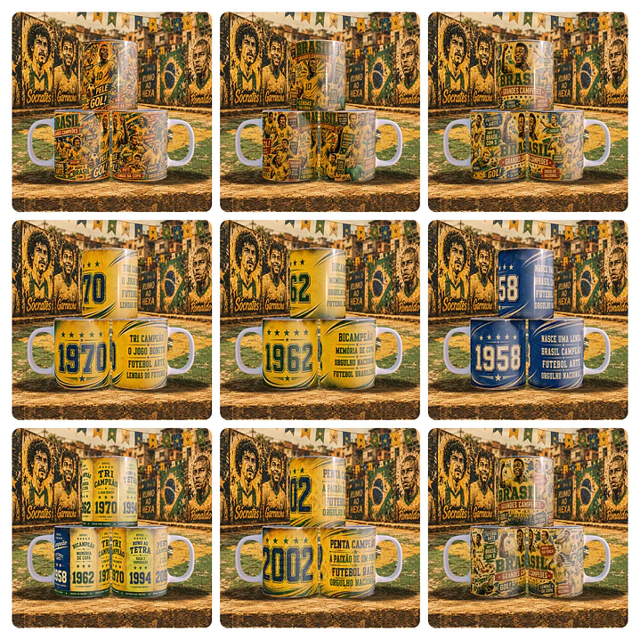 19 Artes para Caneca Grades craques da Copa Arquivo em Jpg 1