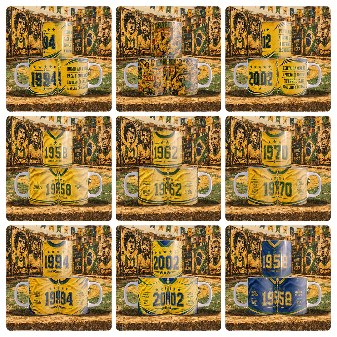 19 Artes para Caneca Grades craques da Copa Arquivo em Jpg 2