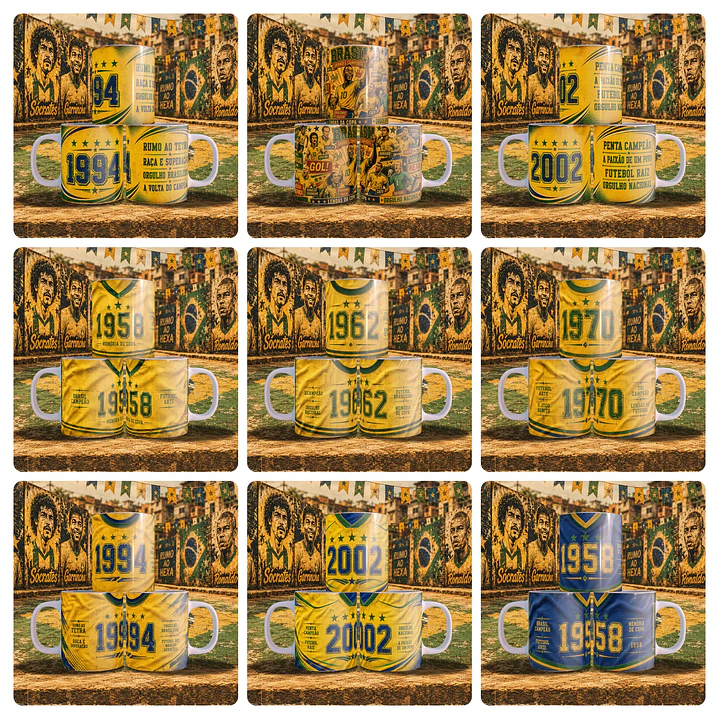 19 Artes para Caneca Grades craques da Copa Arquivo em Jpg 2