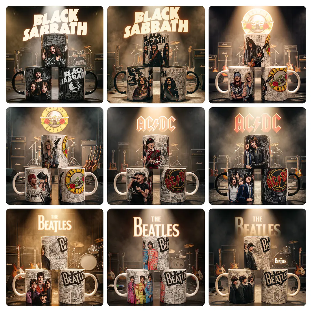 21 Artes para Caneca Rockstars Vol. 1 Arquivo em Jpg 1
