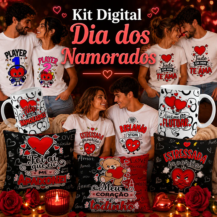 34 Artes para Caneca Almofada e Camisa Dia dos Namorados Arquivo Editável 2