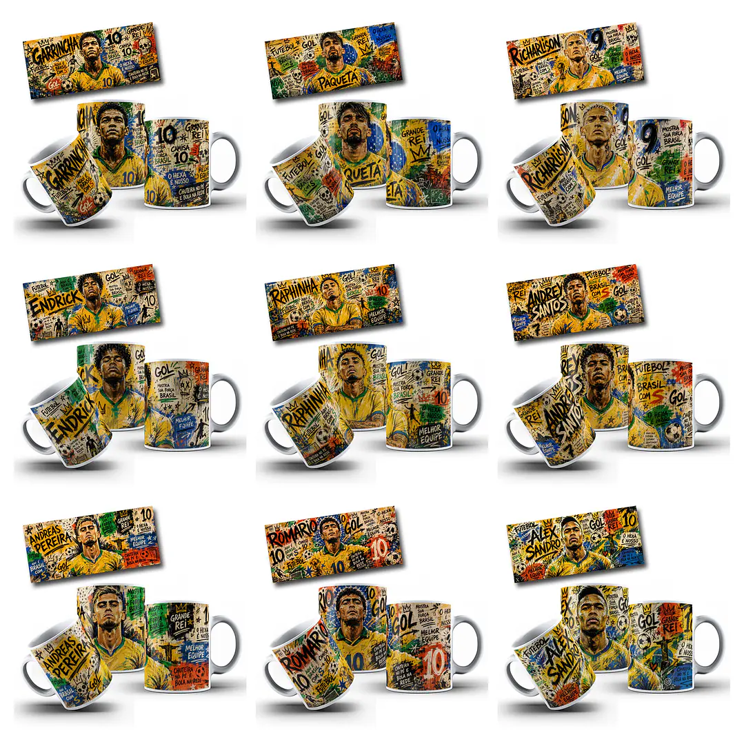 62 Artes para Caneca Copa Street Urbano Brasil Copa do Mundo Arquivo em Jpg 5