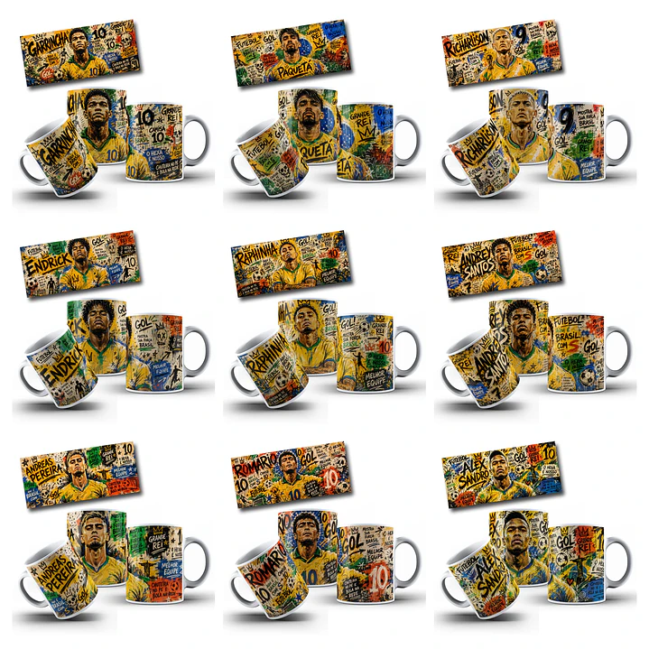 62 Artes para Caneca Copa Street Urbano Brasil Copa do Mundo Arquivo em Jpg 5