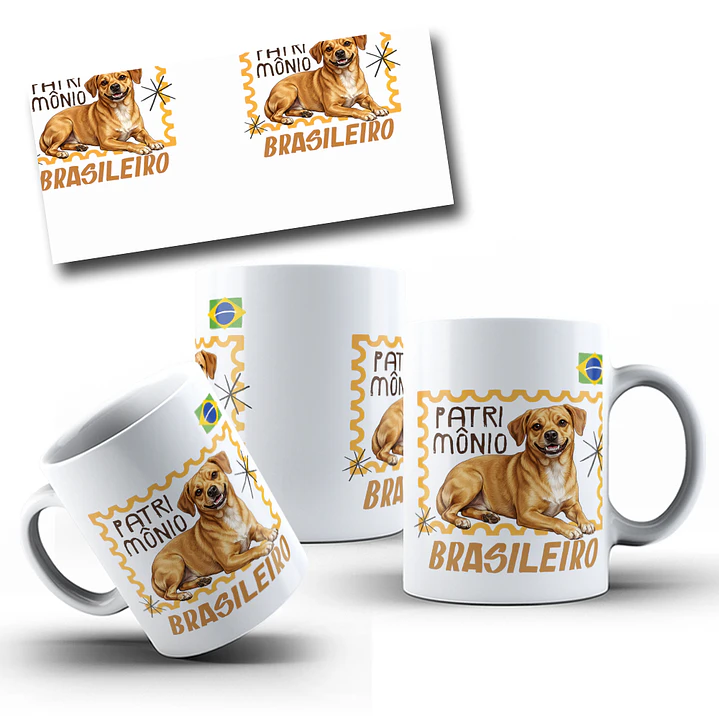 Artes para Copo e Caneca Brasilidade Arquivo Editável em Canva 4